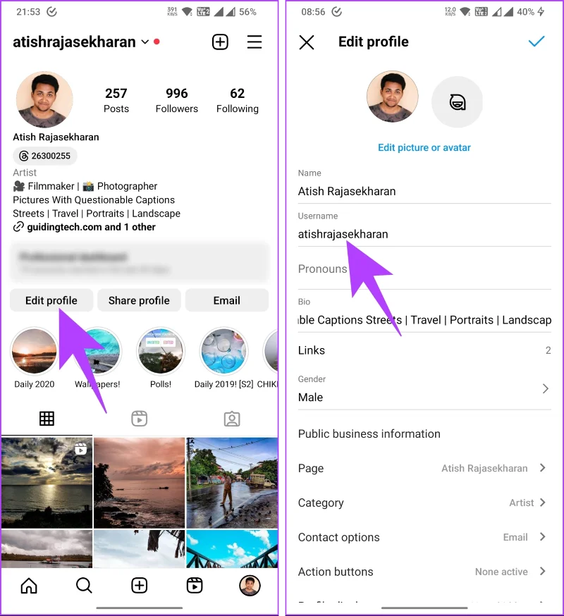 2 semplici modi per unire gli account Instagram