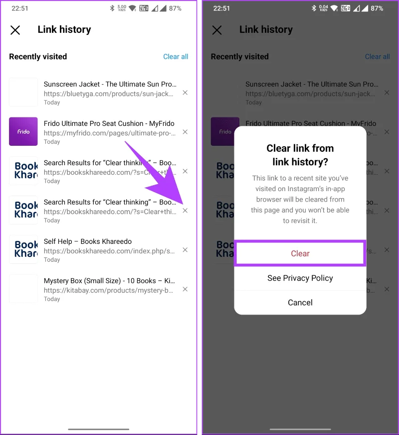 Comment voir les liens récemment ouverts sur Instagram