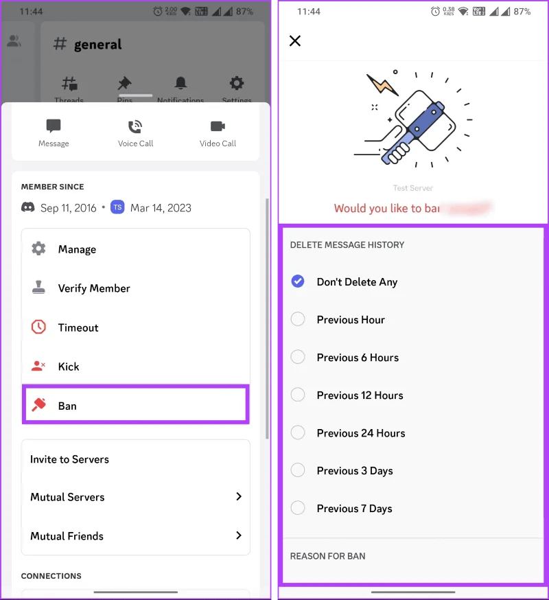 Come bannare o sbloccare qualcuno su Discord