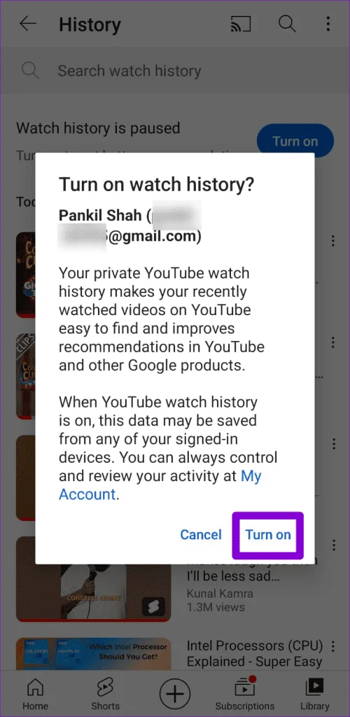 Sete maneiras principais de corrigir o histórico de exibição do YouTube que não funciona