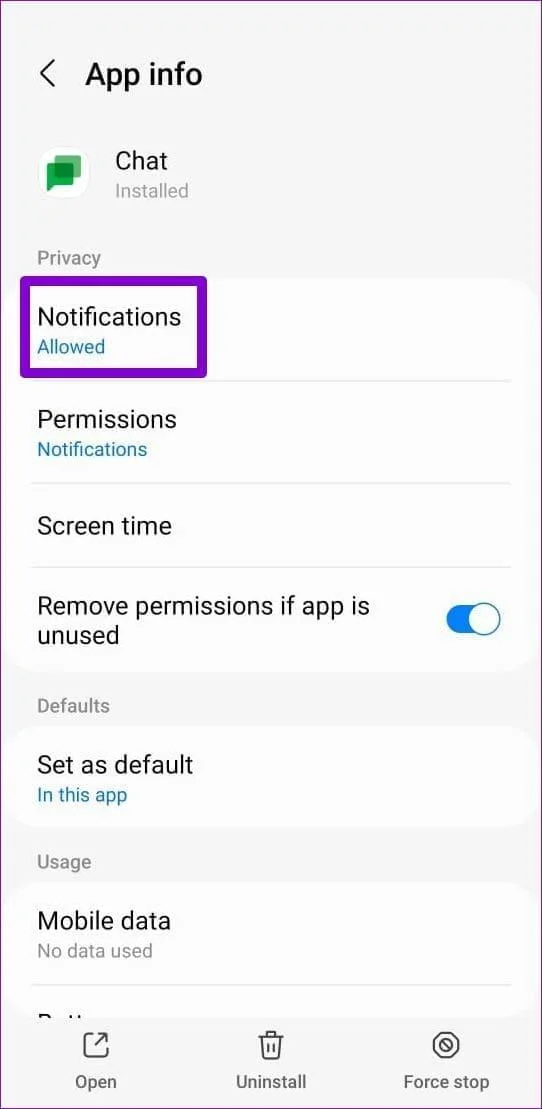 6 correzioni quando le notifiche dell'app Google Chat non funzionano