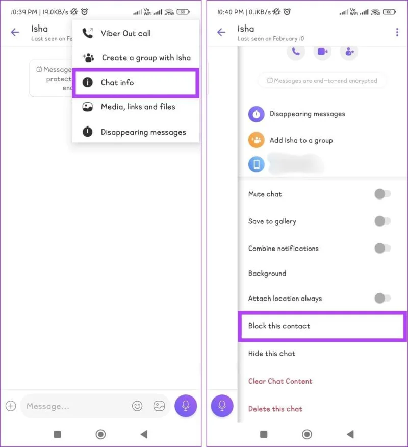 Come bloccare o sbloccare qualcuno sull'app Viber
