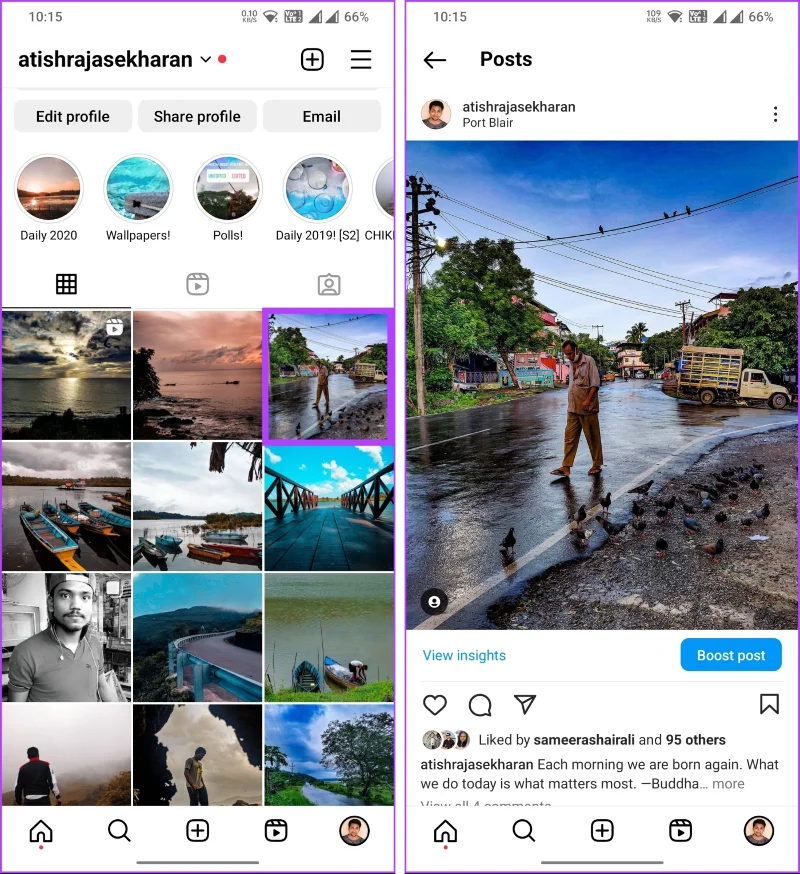 Comment partager une publication Instagram sur une histoire Snapchat