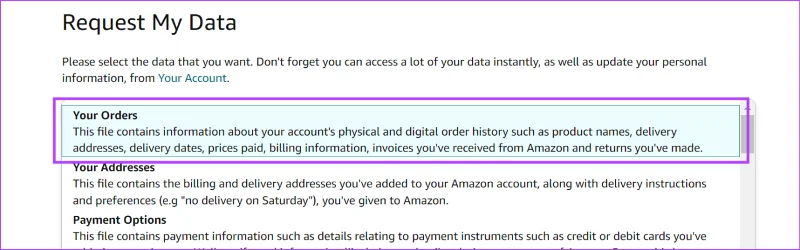 Come trovare e scaricare la cronologia degli ordini Amazon