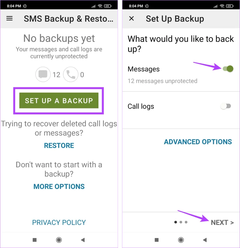 Hoe tekstberichten (sms) over te zetten van Android naar Android