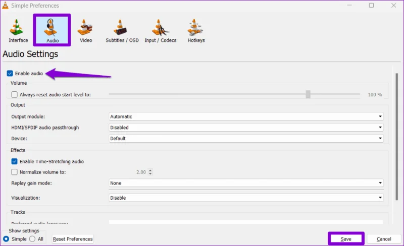 10 mejores formas de reparar el error de audio VLC que no funciona en Windows