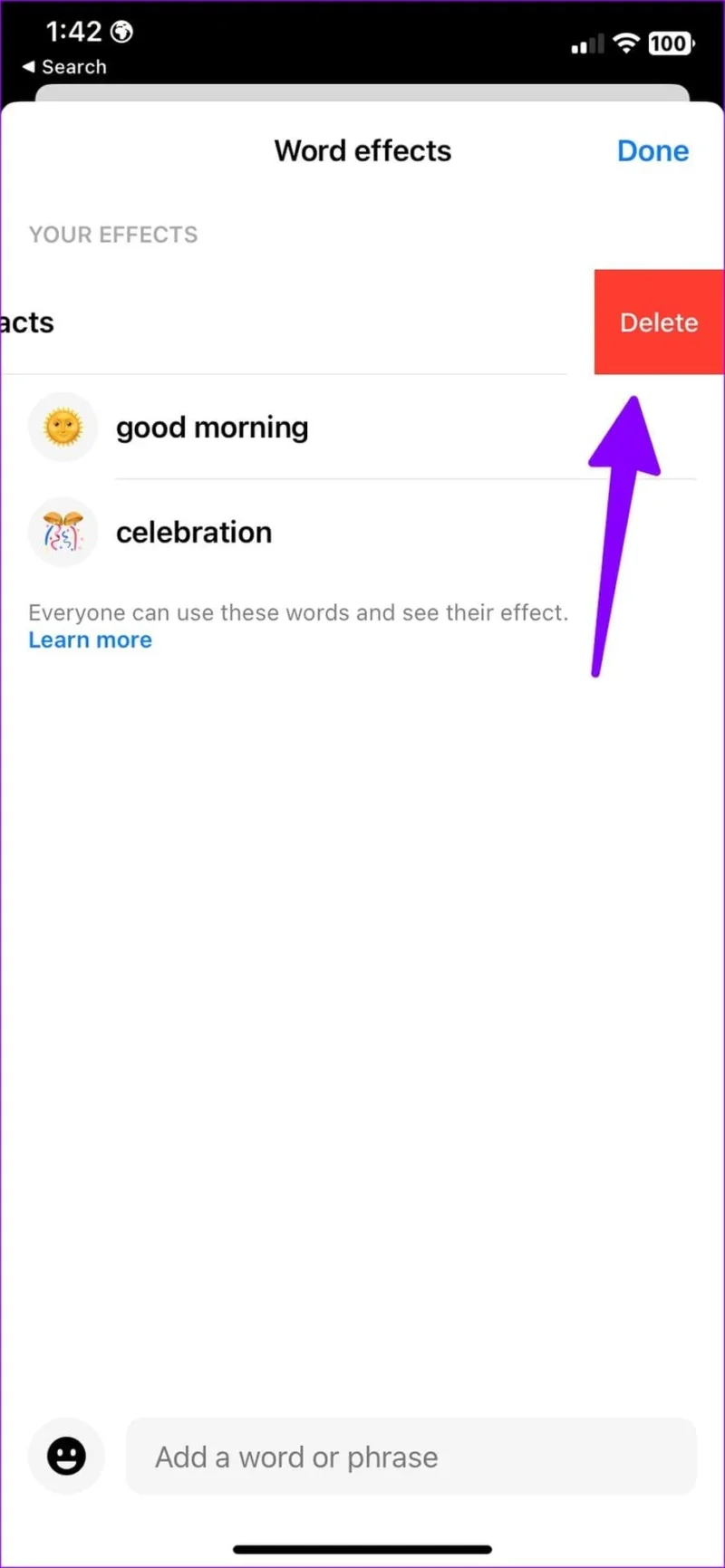 Como adicionar efeitos especiais a palavras no Facebook Messenger