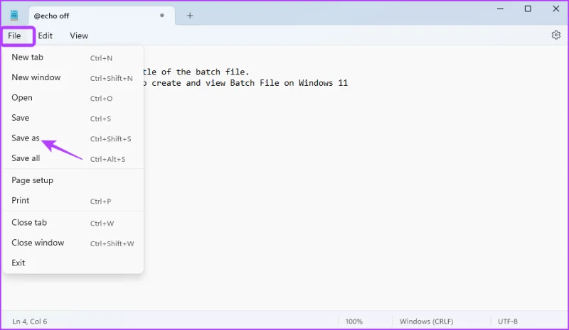 Cómo crear y ver archivos por lotes (BAT) en Windows 11