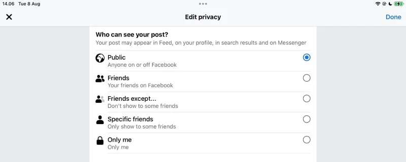 Cómo Cambiar la Configuración de Privacidad de Facebook en un Teléfono o Tableta