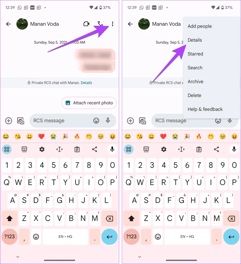 Waarom worden mijn berichten niet verzonden of afgeleverd bij één persoon op Android?