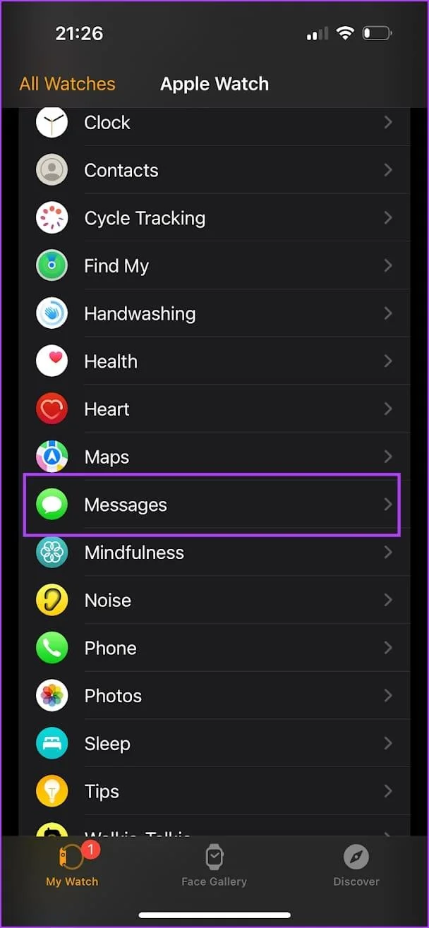 Comment désactiver les accusés de lecture pour Apple Watch uniquement