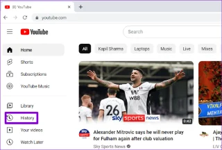 Las 7 formas principales de arreglar el historial de reproducciones de YouTube que no funciona
