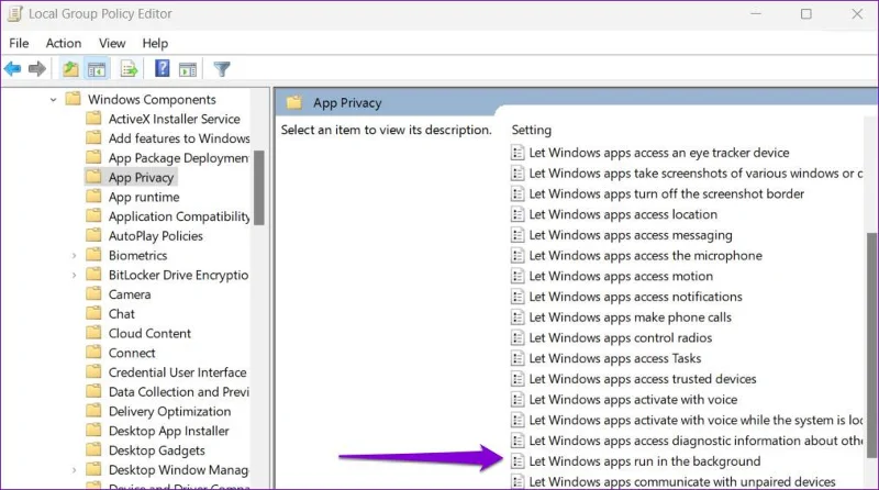5 formas de corregir la opción de permisos de aplicaciones en segundo plano que falta en Windows 11