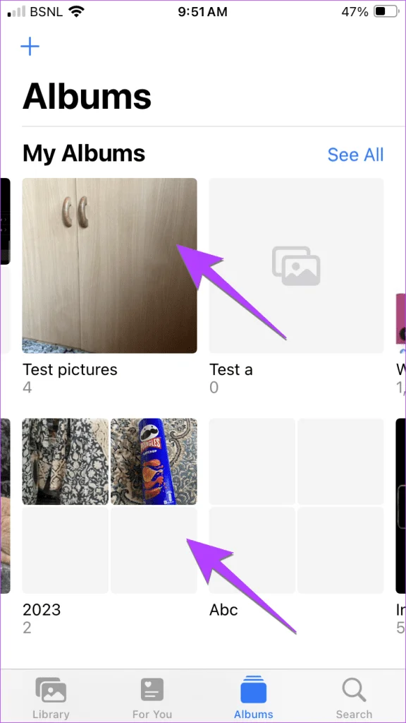 Quelle est la différence entre un album et un dossier dans Photos