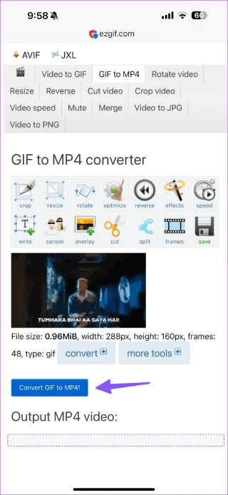 Top 4 manieren om GIF naar MP4 op iPhone te converteren