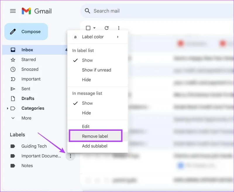 Come eliminare cartelle o etichette in Gmail