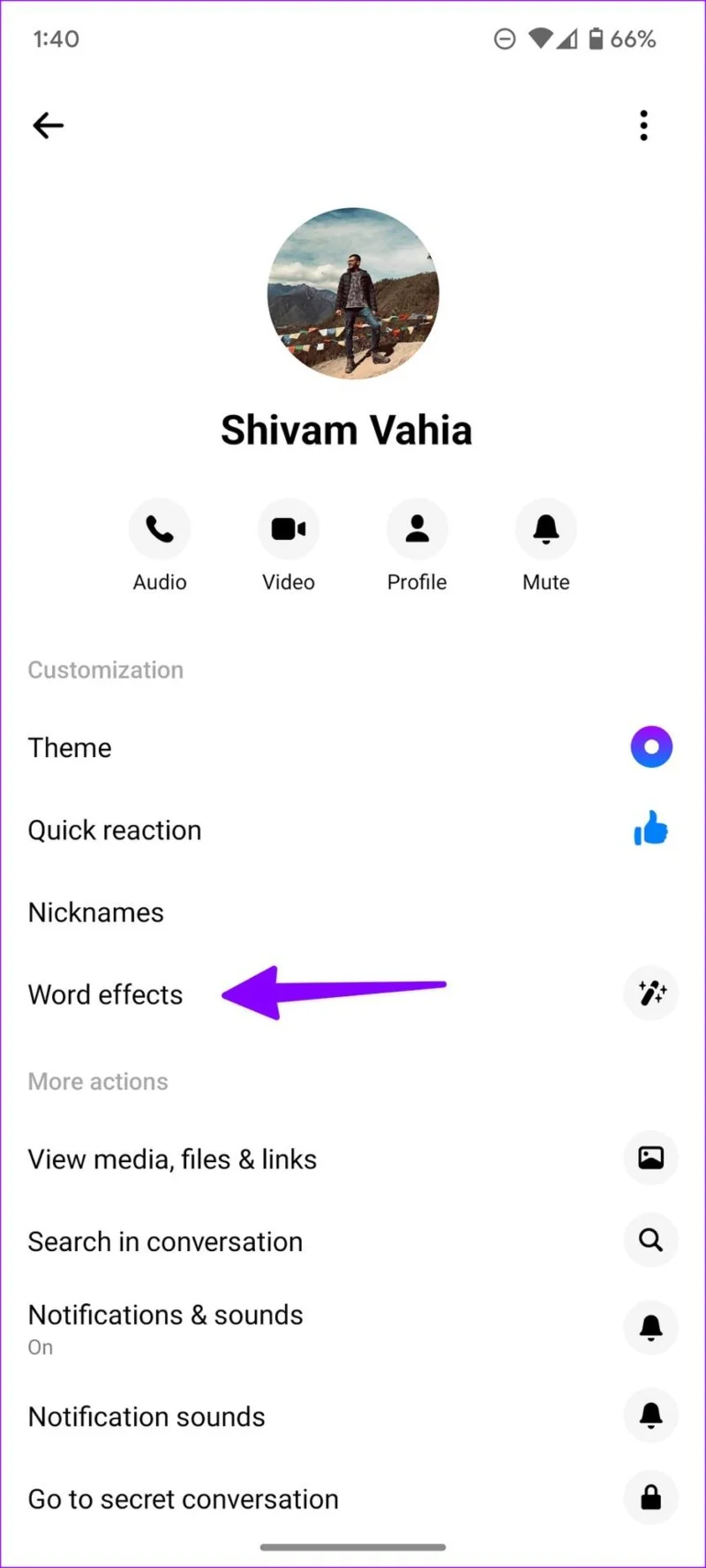 Como adicionar efeitos especiais a palavras no Facebook Messenger