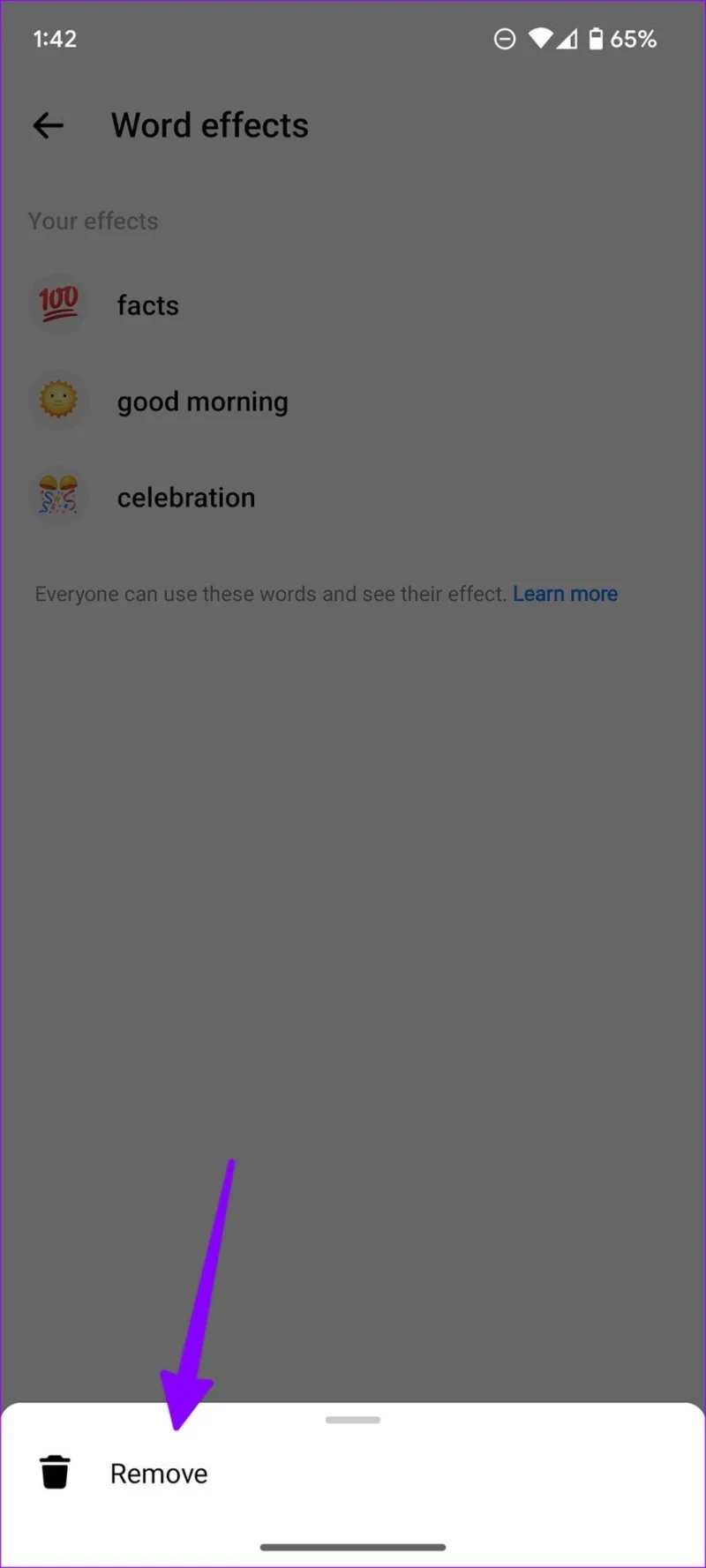 Como adicionar efeitos especiais a palavras no Facebook Messenger