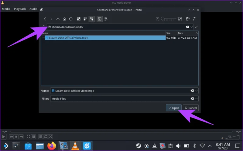 Cómo ver películas en Steam Deck