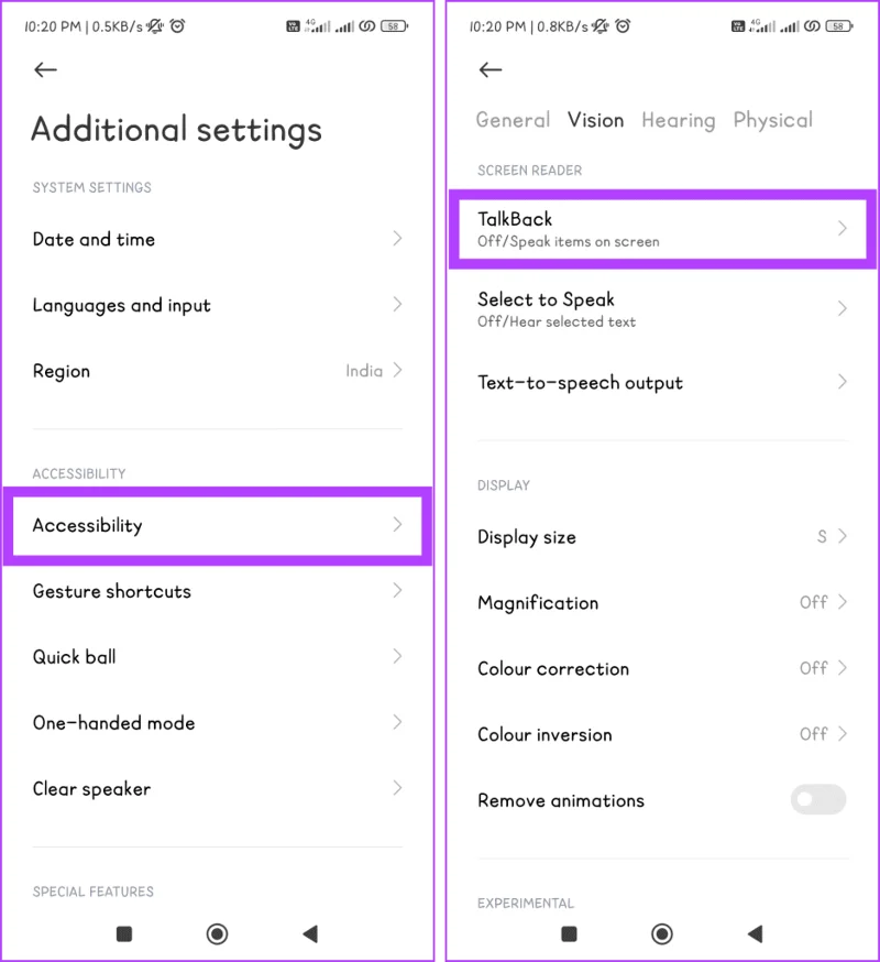 TalkBack op Android in- of uitschakelen