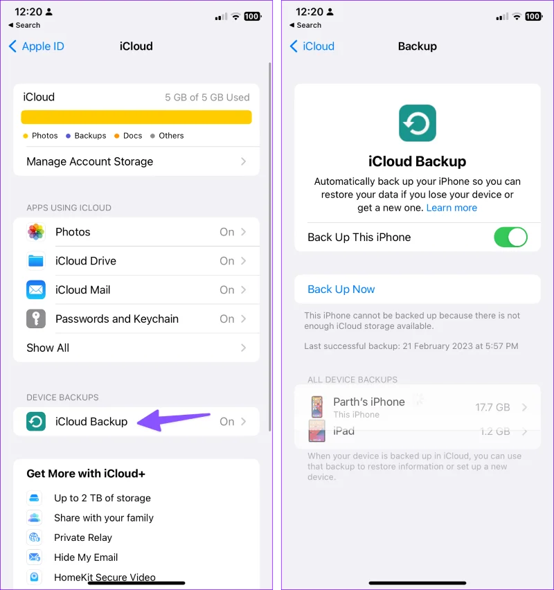Top 10 manieren om de iPhone te repareren die geen back-up maakt naar iCloud