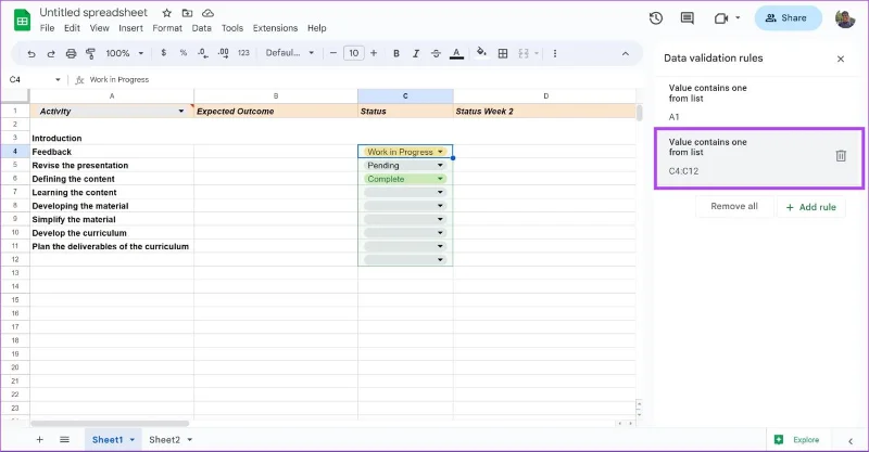Come creare, modificare ed eliminare elenchi a discesa in Fogli Google