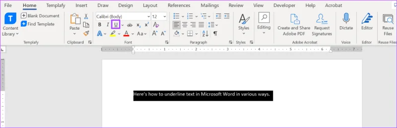 3 أفضل الطرق لتسطير النص في Microsoft Word