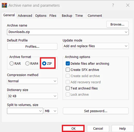 Windows에서 RAR 파일을 ZIP으로 변환하는 방법