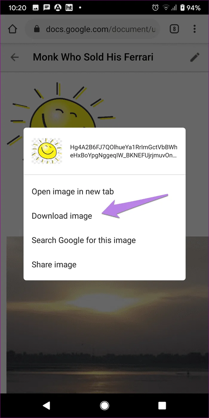 Come scaricare e salvare immagini da Google Docs su telefono e PC