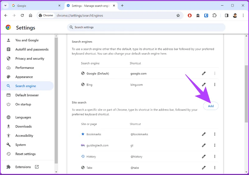 Hoe u een aangepaste zoekmachine als standaard instelt in Chrome