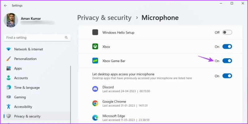 Les 5 meilleures façons de réparer le microphone qui ne fonctionne pas dans la barre de jeu Xbox sous Windows 11