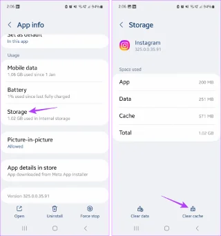 Cosa succede quando cancelli la cache su Instagram?