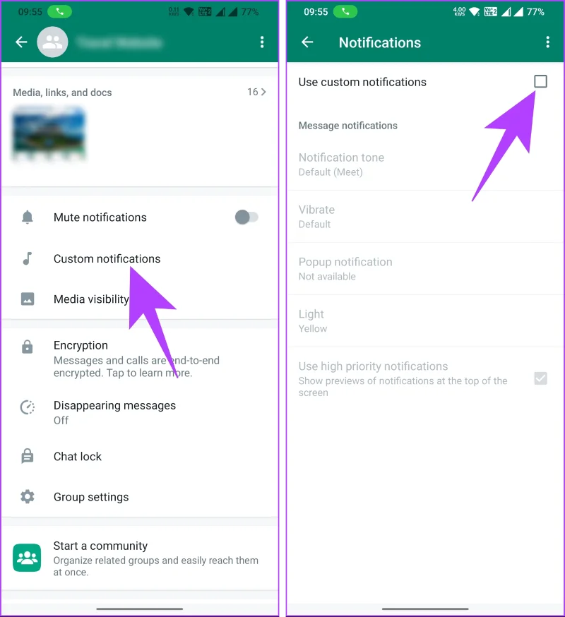 WhatsApp-groepsmeldingen permanent dempen