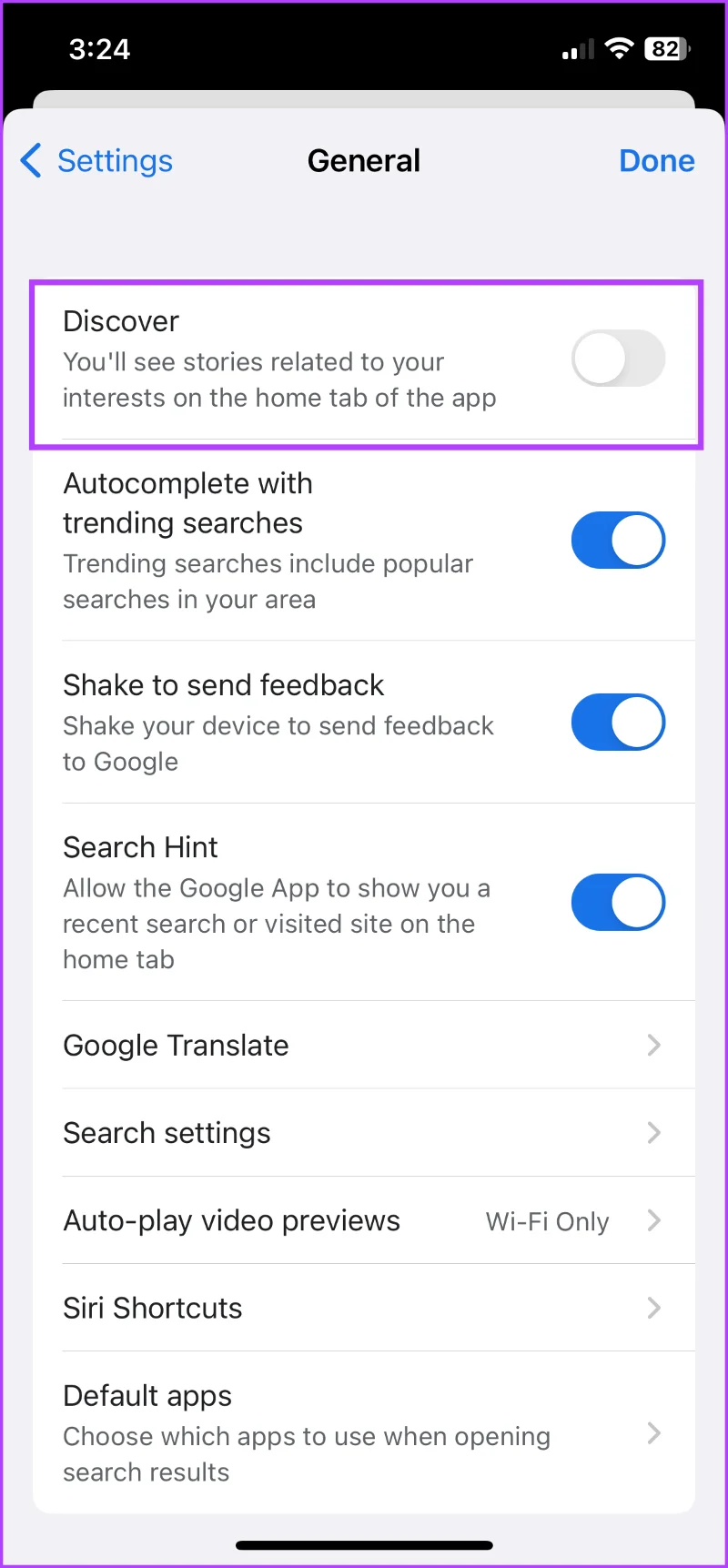 Come disattivare le ricerche di tendenza nell'app Google e nel browser