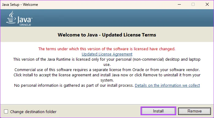 Como corrigir o erro “Não foi possível localizar o Java Runtime”