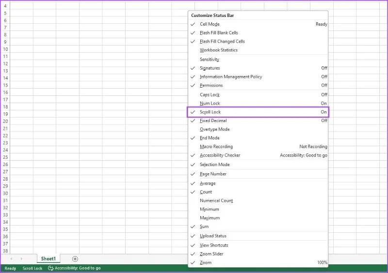 Como desativar o Scroll Lock no Excel no Windows e Mac