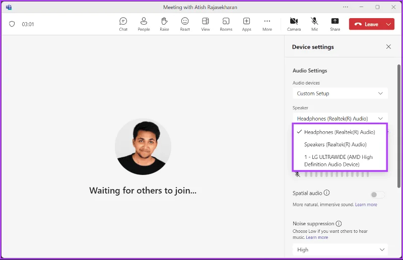 Comment tester l'audio dans Microsoft Teams