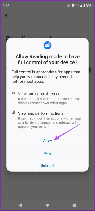 Comment utiliser l'application Mode Lecture sur Android