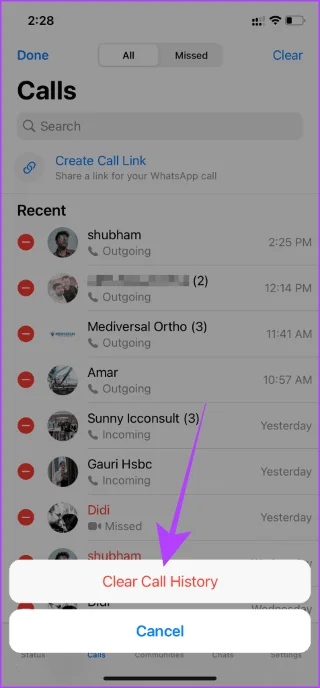 Hoe WhatsApp-oproepgeschiedenis op Android- en iOS-apparaten te verwijderen