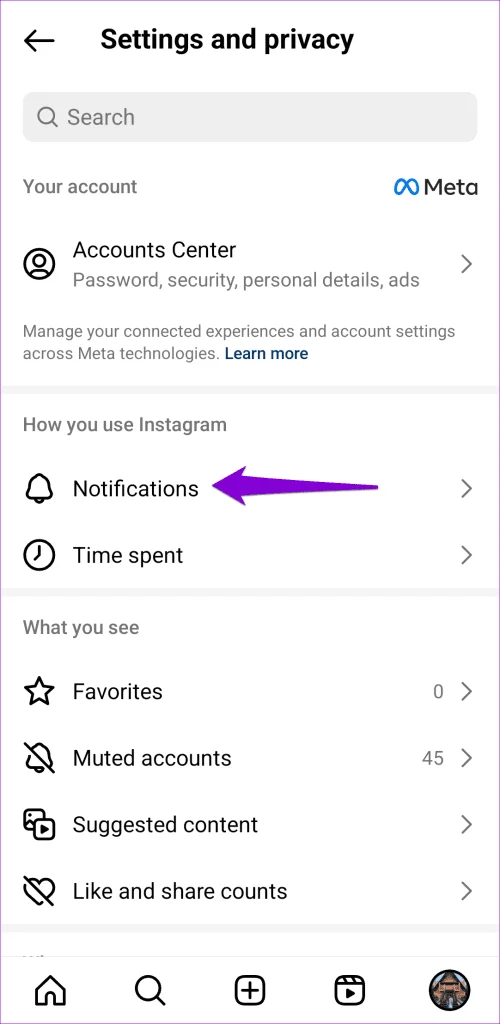 Come smettere di vedere post e notifiche dei thread su Instagram