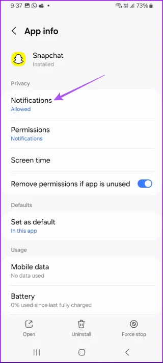 Come modificare il suono delle notifiche di Snapchat