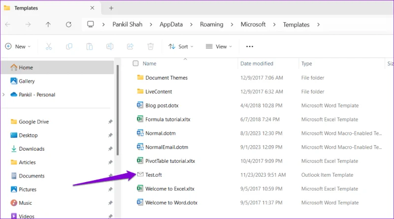 Top 5 des correctifs pour les modèles de courrier électronique manquants dans Microsoft Outlook