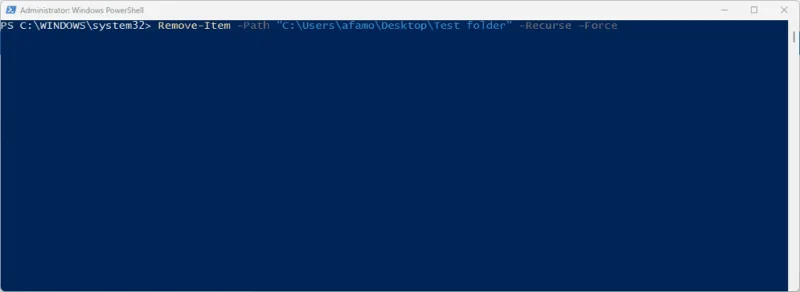 Las 7 formas principales de eliminar archivos o carpetas con PowerShell en Windows