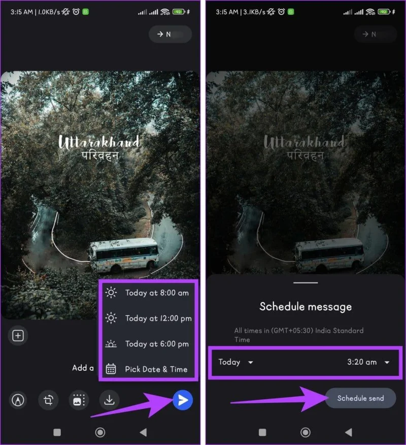 Come programmare i messaggi sull'app Signal
