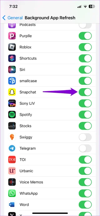Top 7 manieren om Snapchat-meldingen te repareren die niet werken op de iPhone