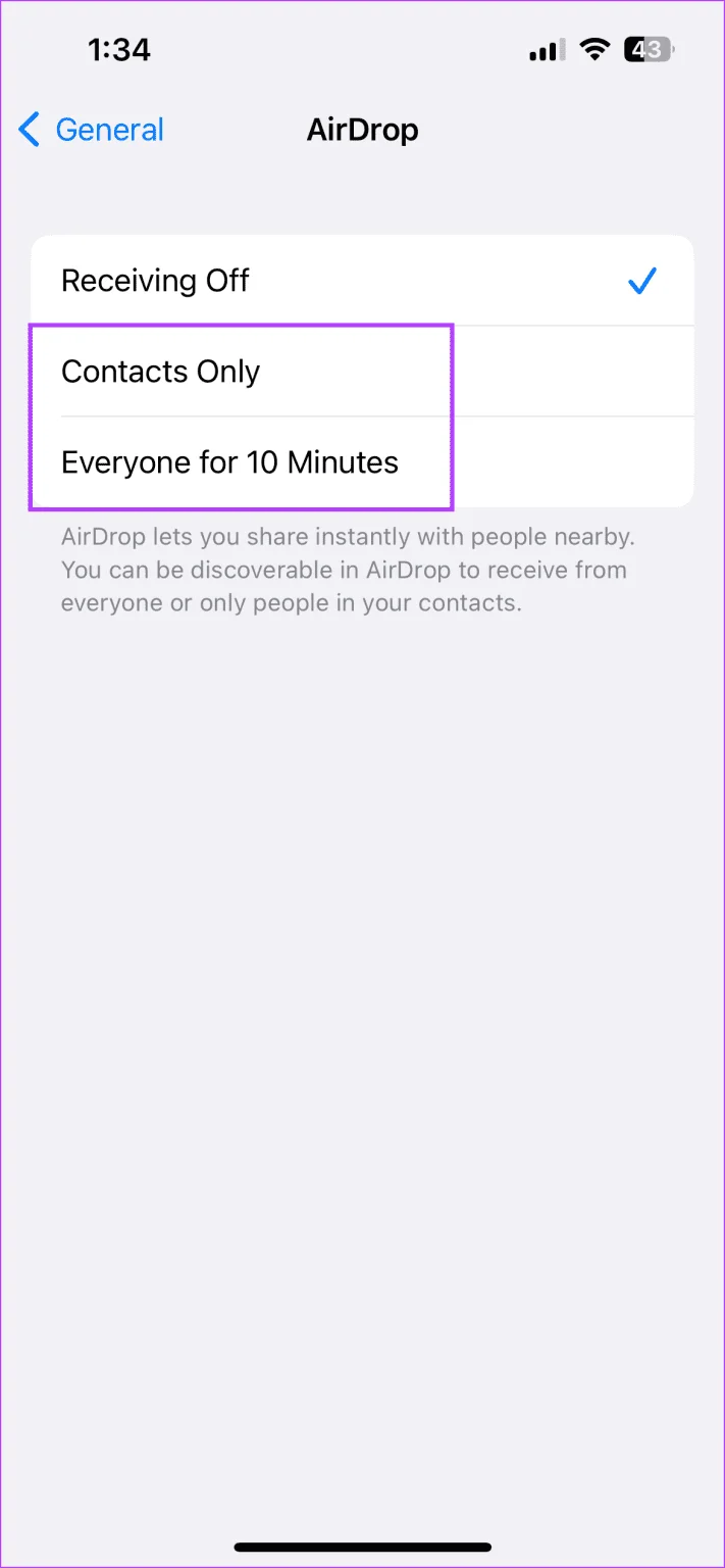 10 manieren om AirDrop te repareren Kan de itemfout op de iPhone niet opslaan