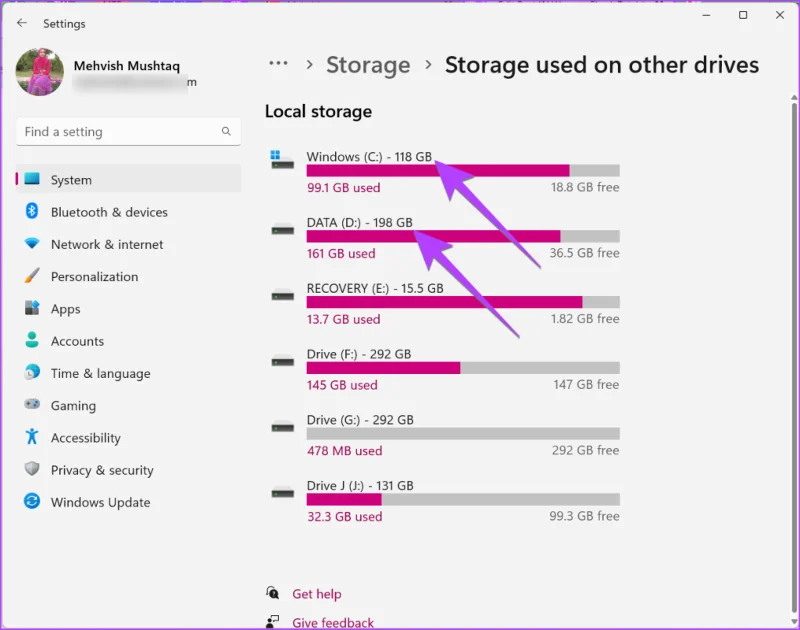 6 façons de vérifier le stockage total d'un ordinateur portable ou d'un PC Windows