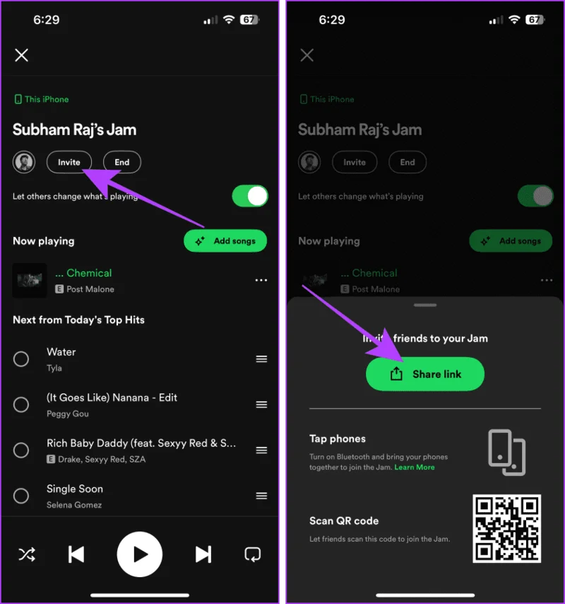 Come avviare una jam session su Spotify con gli amici