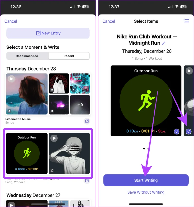 Hoe u de Journal-app op uw iPhone gebruikt