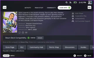 Come installare e giocare ad Apex Legends su Steam Deck